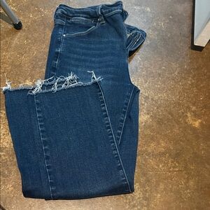 Classic Dark Blue Straight Leg Jeans